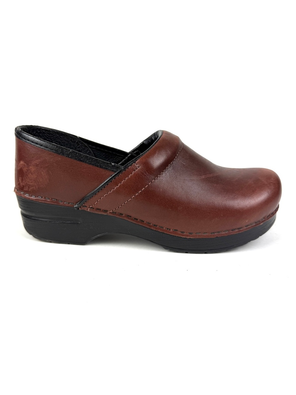 Dansko Professional Oiled Leather Women's Brown Leather Slip-On Clog